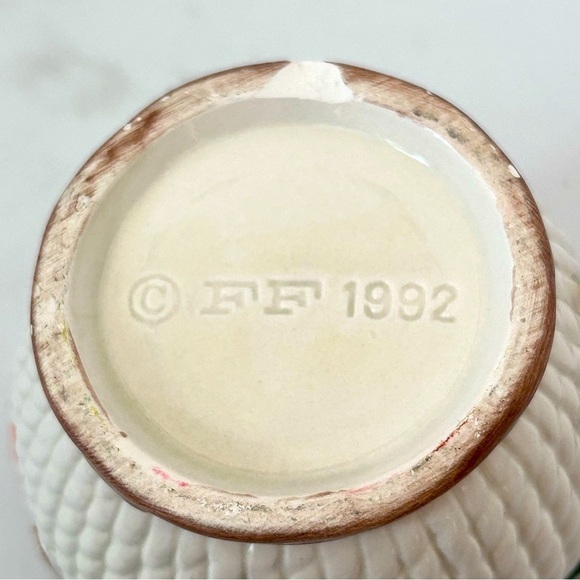 FITZ & FLOYD 1992 Mediterranean Fruit Orange Blossoms Basket Weave Coffee Mug - Picture 9 of 9